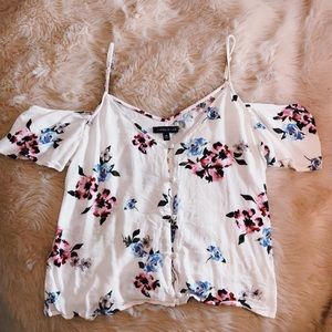 KENDALL & KYLIE | Floral print off the shoulder